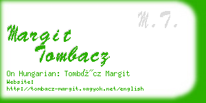 margit tombacz business card